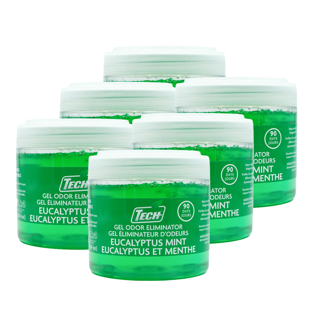 TECH Gel Odor Eliminator Eucalyptus Mint - Éliminateur d’odeurs en gel TECH Eucalyptus et menthe