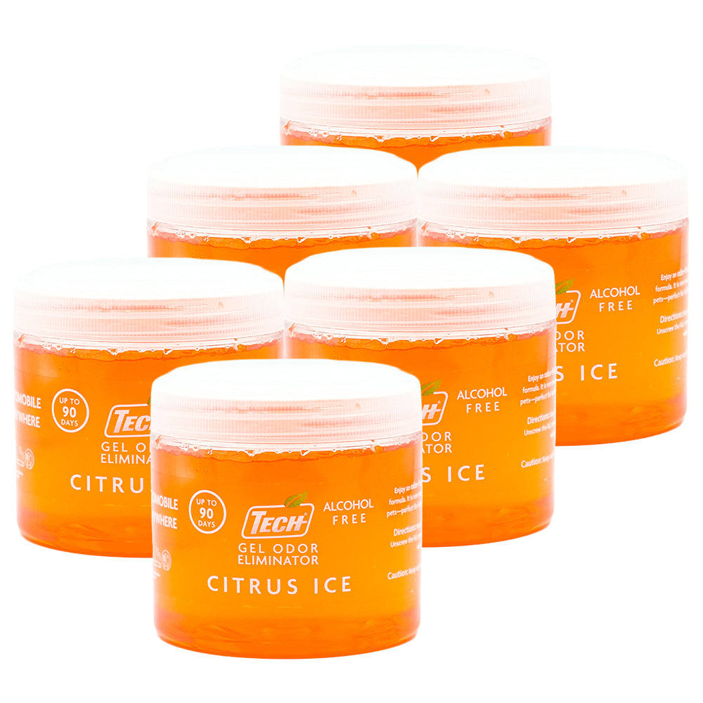 TECH Gel Odor Eliminator Citrus Ice 6 pk