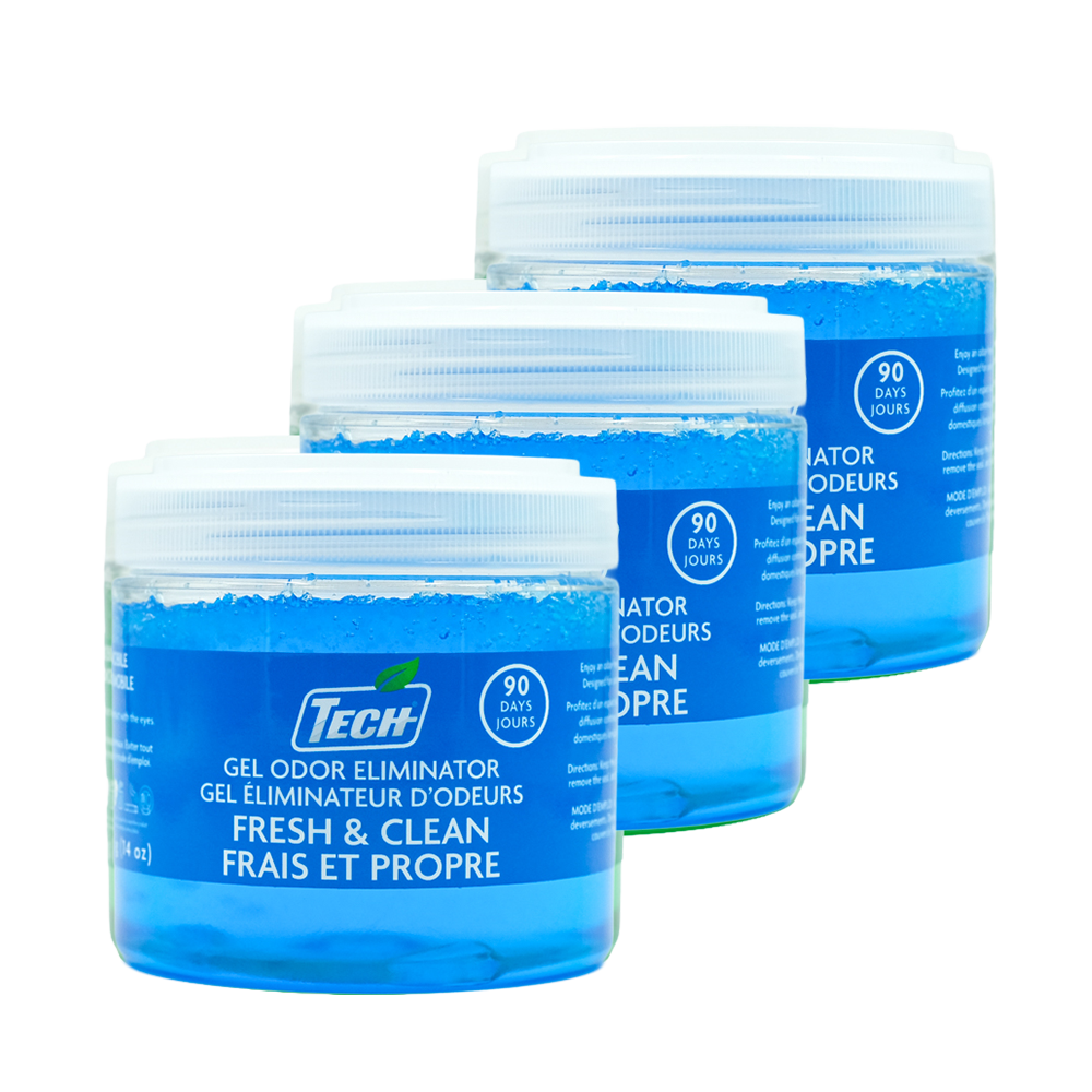 TECH Gel Odor Eliminator Fresh & Clean – Éliminateur d'odeurs en gel TECH Fraîcheur & Propreté