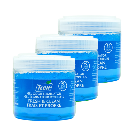 TECH Gel Odor Eliminator Fresh & Clean – Éliminateur d'odeurs en gel TECH Fraîcheur & Propreté