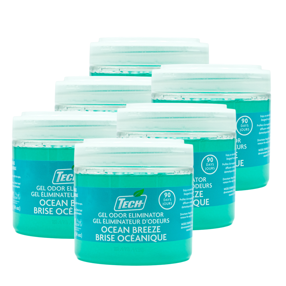 TECH Gel Odor Eliminator Ocean Breeze – Éliminateur d'odeurs en gel TECH Brise Océane