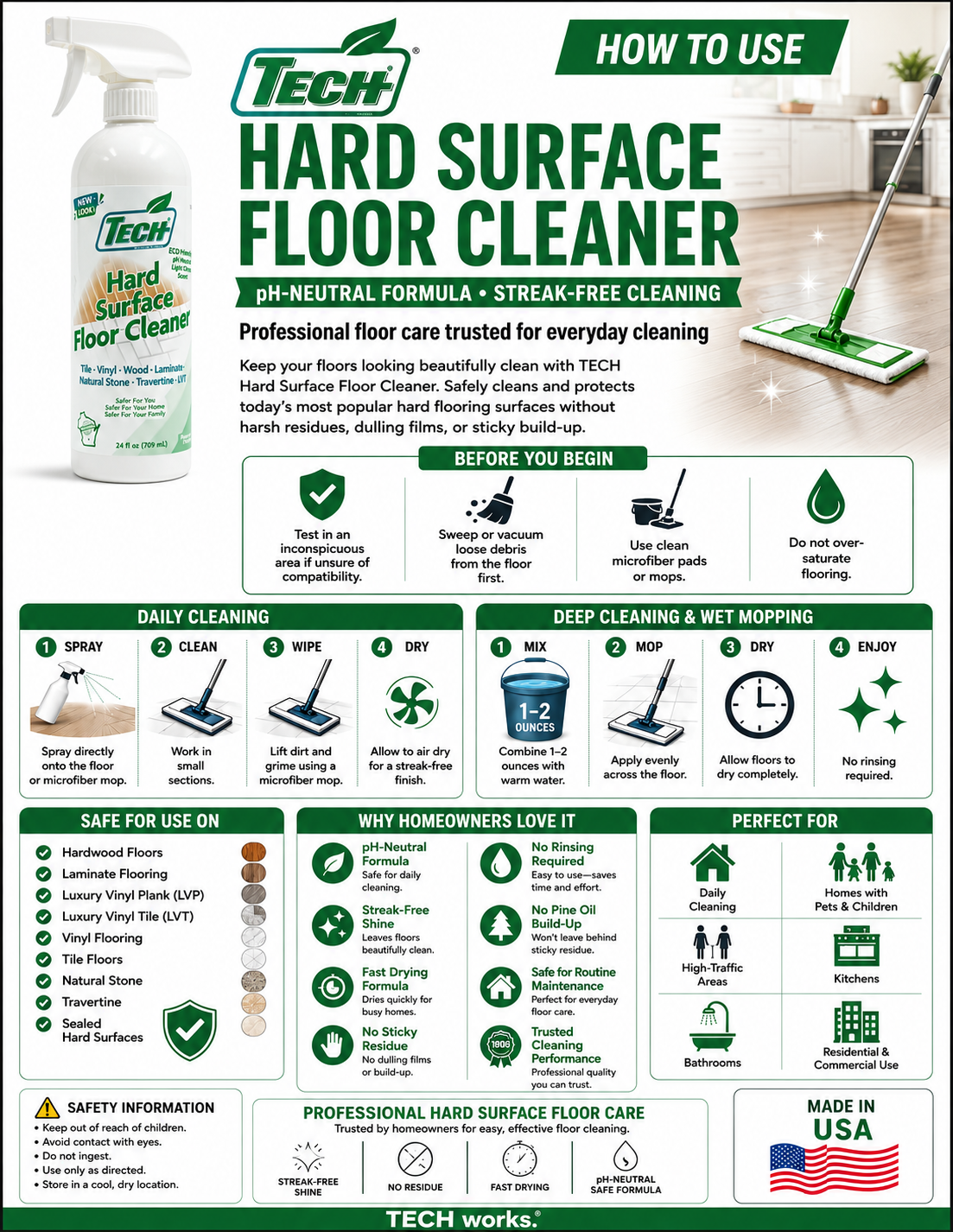 TECH Hard Surface Floor Cleaner