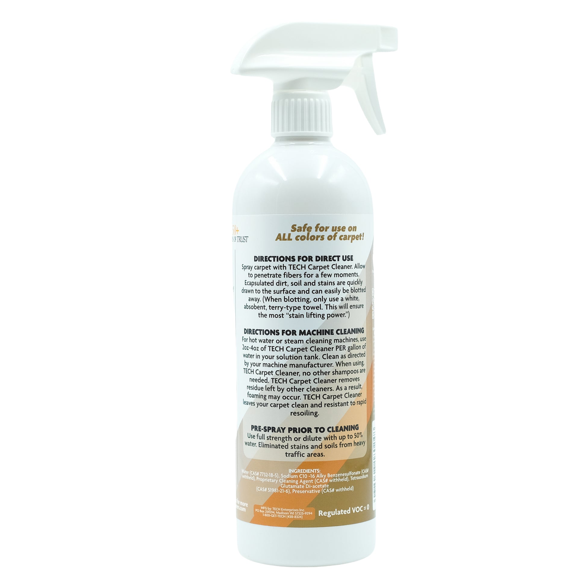 TECH Carpet Cleaner 24 oz Back