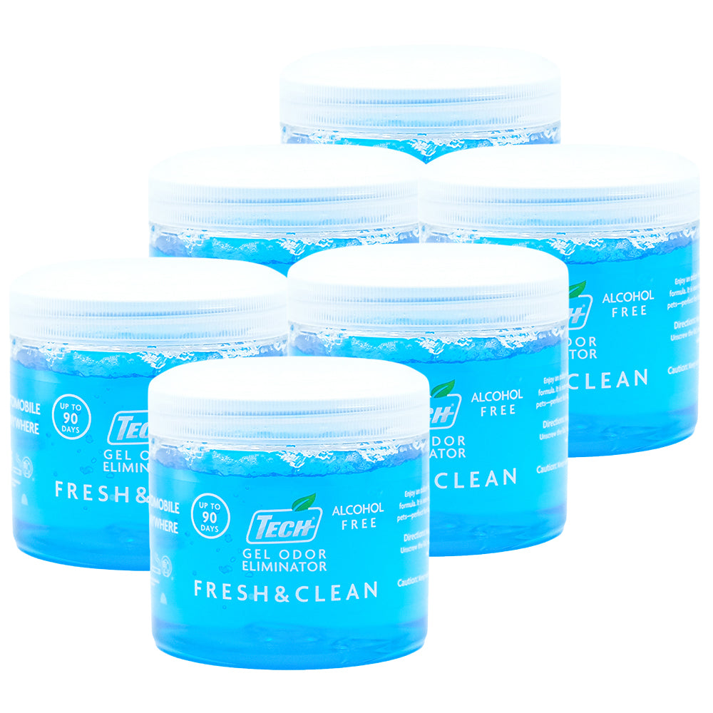 TECH Gel Odor Eliminator Fresh & Clean 6 pk