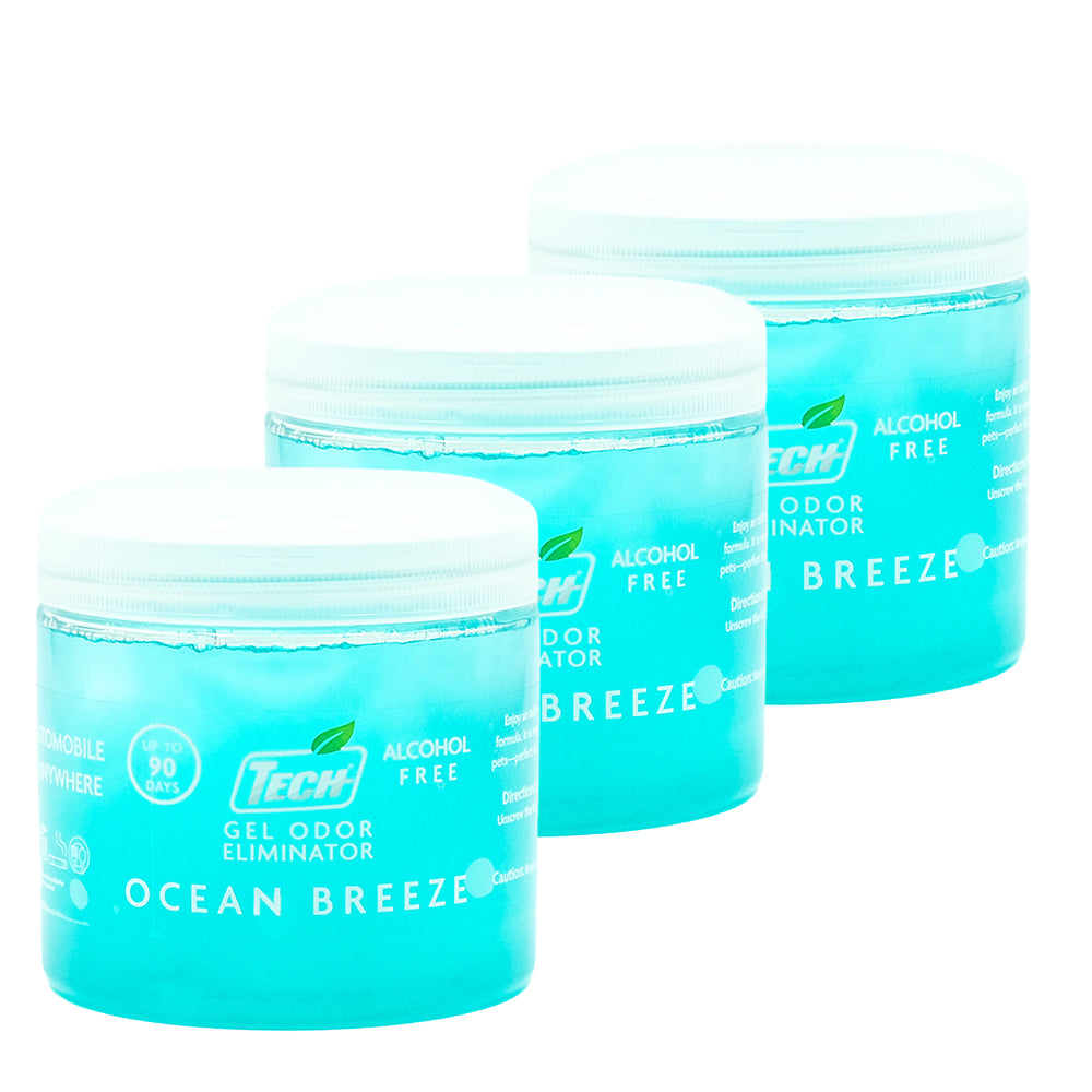 TECH Gel Odor Eliminator Ocean Breeze  3 pk