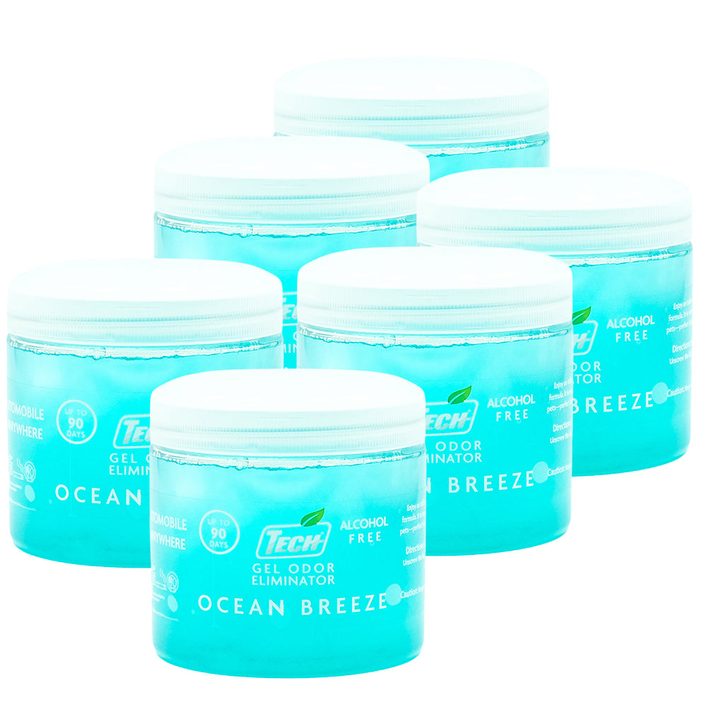 TECH Gel Odor Eliminator Ocean Breeze  6 pk