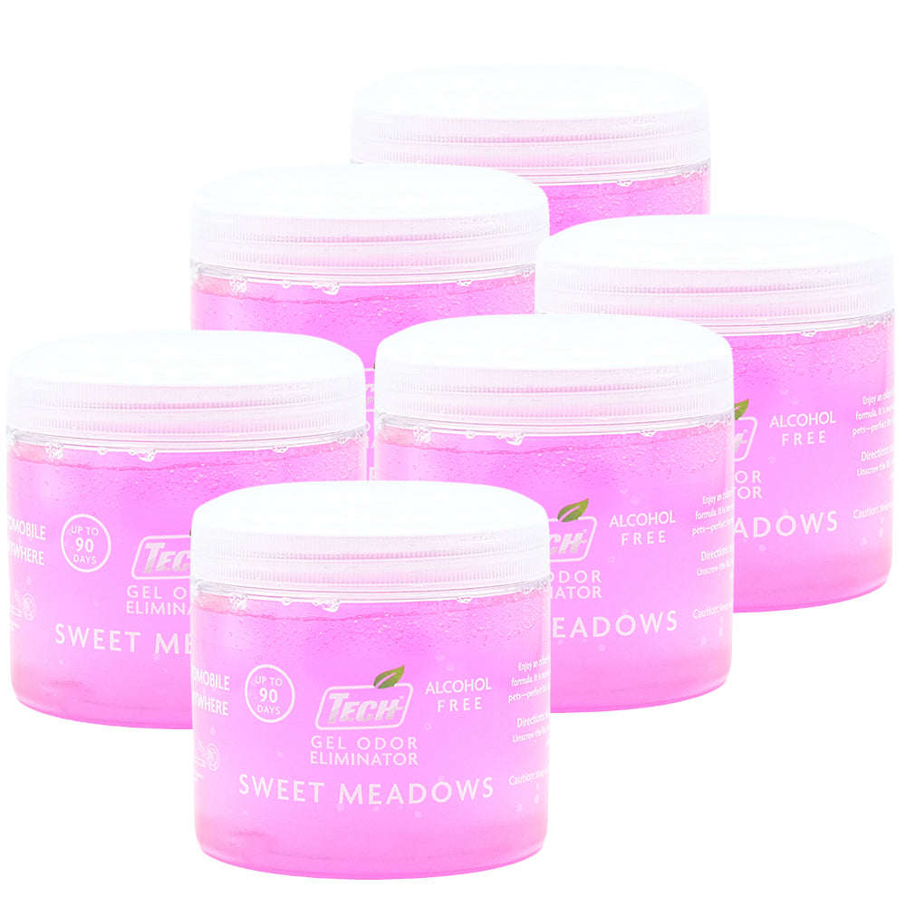 TECH Gel Odor Eliminator Sweet Meadows 6 pk
