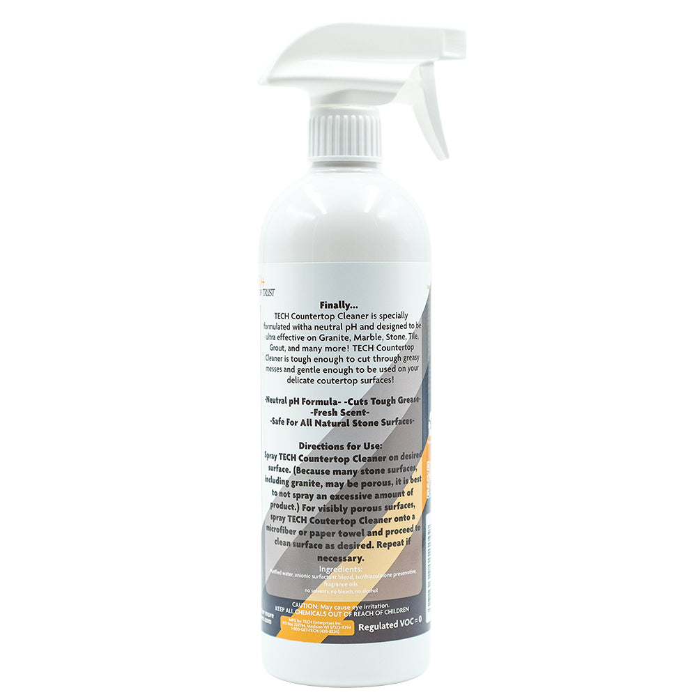 TECH Granite & Marble Counter Top Cleaner 24 oz Back