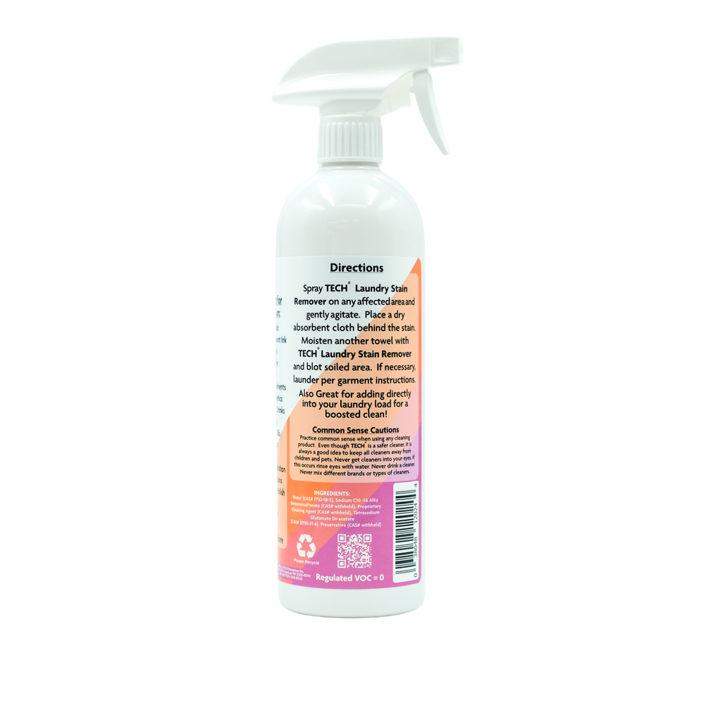 TECH Laundry Stain Remover 24 oz Back