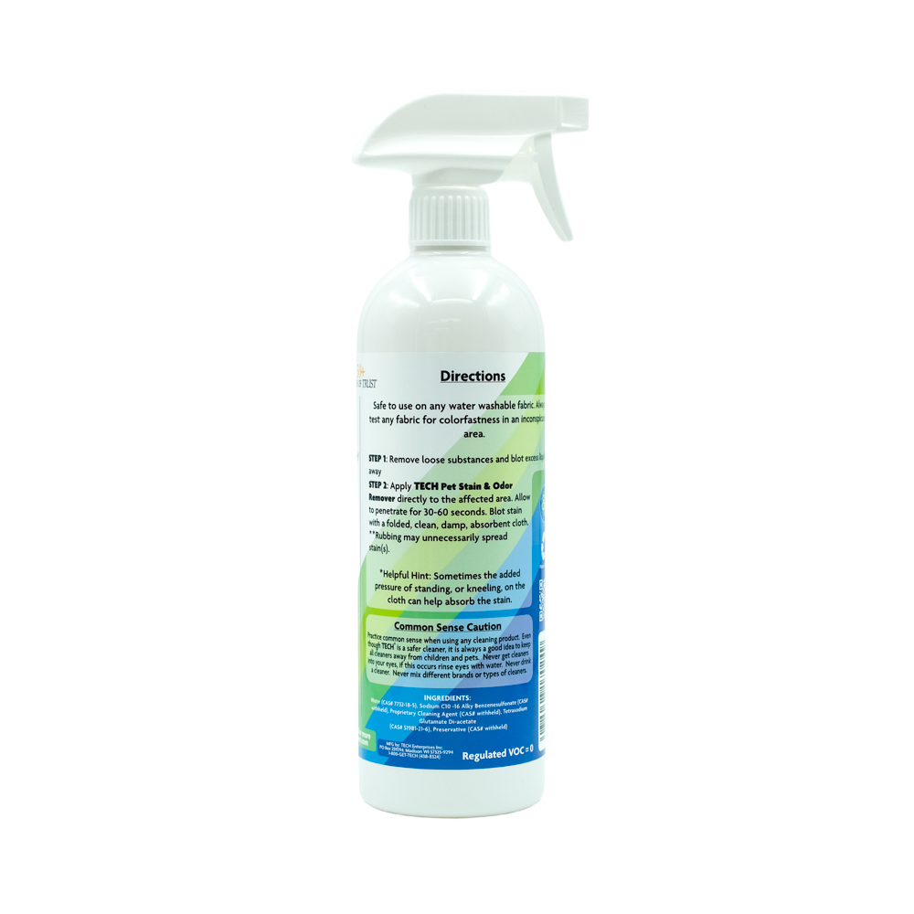 TECH Pet Stain & Odor Remover 24 oz Back