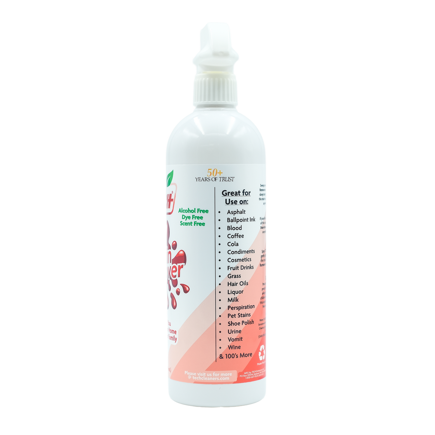 TECH Stain Remover 24 oz Side
