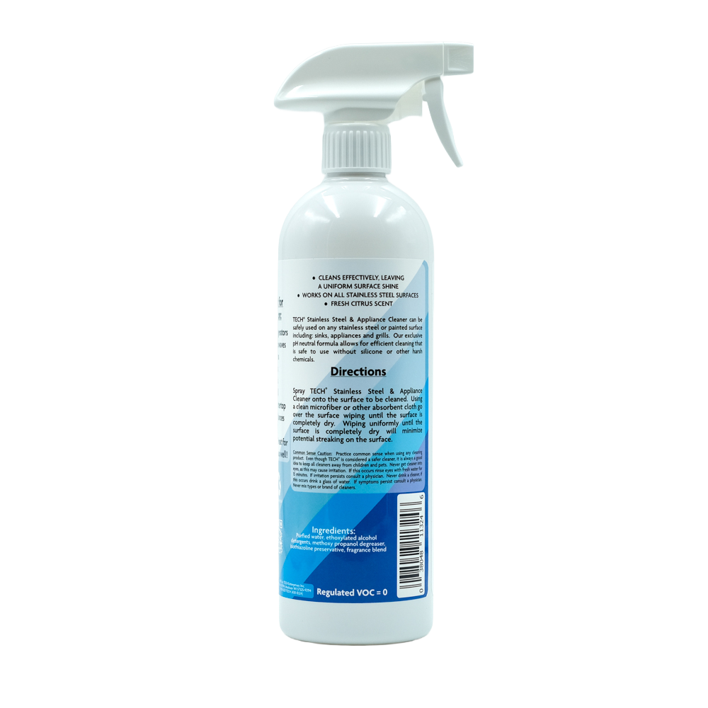 TECH Stainless Steel Cleaner 24 oz Back